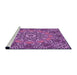 Sideview of Machine Washable Transitional Dark Magenta Purple Rug, wshpat126pur