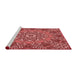 Sideview of Machine Washable Transitional Pastel Red Pink Rug, wshpat126rd