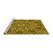 Sideview of Machine Washable Transitional Dark Bronze Brown Rug, wshpat126yw