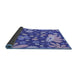 Thickness of Patterned Purple Mimosa Purple Rug, pat1260blu