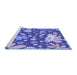 Sideview of Machine Washable Transitional Purple Mimosa Purple Rug, wshpat1260blu