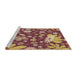 Sideview of Machine Washable Transitional Brown Sand Brown Rug, wshpat1260brn