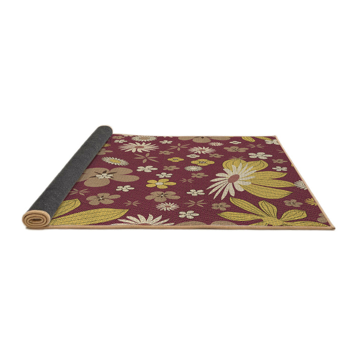 Thickness of Patterned Brown Sand Brown Rug, pat1260brn