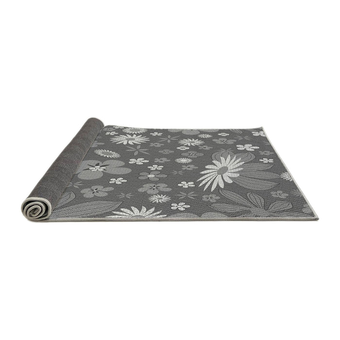 Thickness of Patterned Carbon Gray Rug, pat1260gry