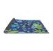 Thickness of Patterned Sapphire Blue Rug, pat1260lblu