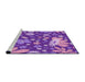 Sideview of Machine Washable Transitional Purple Rug, wshpat1260pur