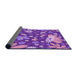 Thickness of Patterned Purple Rug, pat1260pur