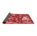 Thickness of Patterned Pastel Red Pink Rug, pat1260rd