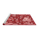 Sideview of Machine Washable Transitional Pastel Red Pink Rug, wshpat1260rd