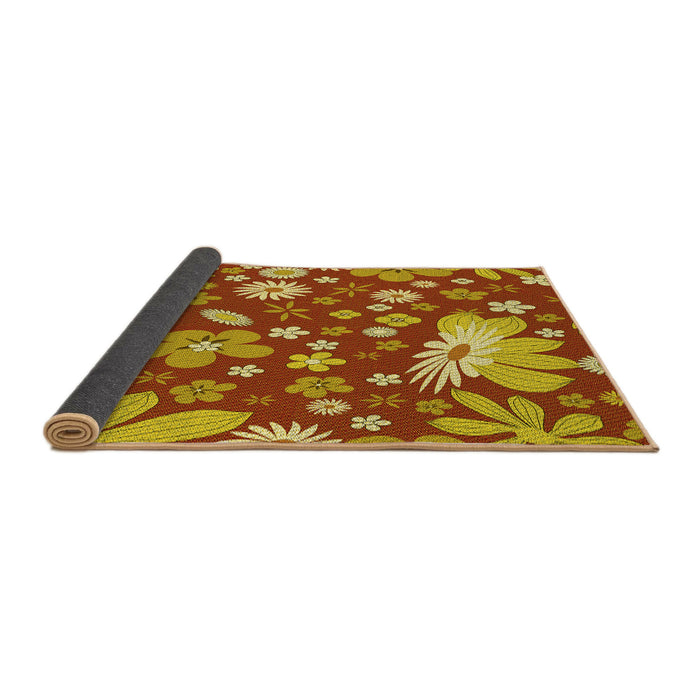 Thickness of Patterned Yellow Rug, pat1260yw