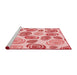 Sideview of Machine Washable Transitional Deep Rose Pink Rug, wshpat1261rd