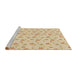 Sideview of Machine Washable Transitional Khaki Gold Rug, wshpat1262brn