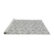 Sideview of Machine Washable Transitional Platinum Gray Rug, wshpat1262gry