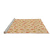 Sideview of Machine Washable Transitional Khaki Gold Rug, wshpat1262org