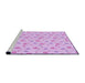 Sideview of Machine Washable Transitional Purple Rug, wshpat1262pur