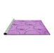 Sideview of Machine Washable Transitional Violet Purple Rug, wshpat1263pur