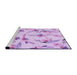 Sideview of Machine Washable Transitional Purple Rug, wshpat1264pur