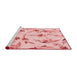 Sideview of Machine Washable Transitional Light Rose Pink Rug, wshpat1264rd