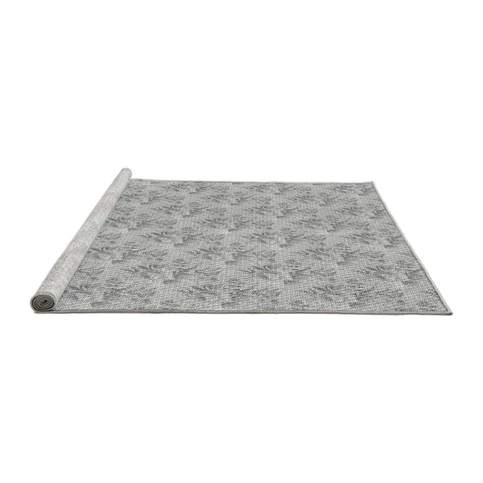 Sideview of Machine Washable Transitional Gray Rug, wshpat1265gry