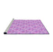 Sideview of Machine Washable Transitional Blossom Pink Rug, wshpat1265pur