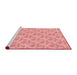 Sideview of Machine Washable Transitional Pink Rug, wshpat1265rd