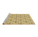 Sideview of Machine Washable Transitional Caramel Brown Rug, wshpat1266brn