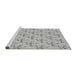 Sideview of Machine Washable Transitional Gray Rug, wshpat1266gry