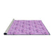 Sideview of Machine Washable Transitional Purple Rug, wshpat1266pur