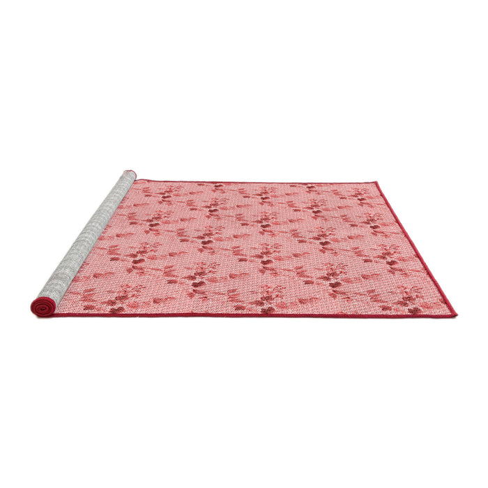 Sideview of Machine Washable Transitional Pink Rug, wshpat1266rd
