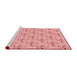 Sideview of Machine Washable Transitional Pink Rug, wshpat1266rd