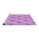 Sideview of Machine Washable Transitional Blossom Pink Rug, wshpat1267pur