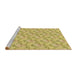 Sideview of Machine Washable Transitional Caramel Brown Rug, wshpat1268brn