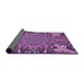 Thickness of Patterned Violet Purple Rug, pat127pur