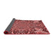 Thickness of Patterned Pastel Red Pink Rug, pat127rd