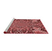 Sideview of Machine Washable Transitional Pastel Red Pink Rug, wshpat127rd