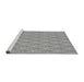 Sideview of Machine Washable Transitional Cloud Gray Rug, wshpat1271gry