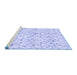 Sideview of Machine Washable Transitional Lavender Blue Rug, wshpat1272blu