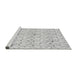 Sideview of Machine Washable Transitional Platinum Gray Rug, wshpat1272gry