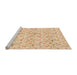 Sideview of Machine Washable Transitional Orange Rug, wshpat1272org