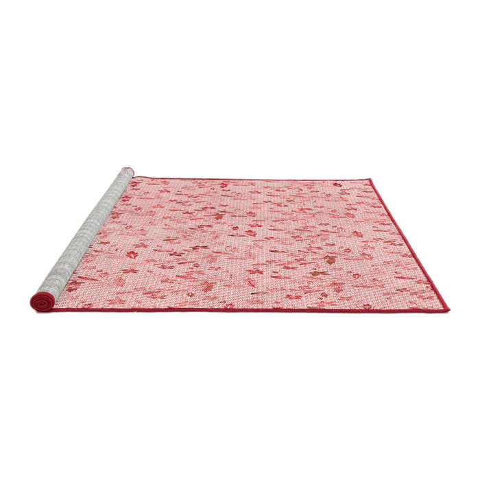 Sideview of Machine Washable Transitional Light Rose Pink Rug, wshpat1272rd