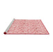 Sideview of Machine Washable Transitional Light Rose Pink Rug, wshpat1272rd