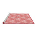 Sideview of Machine Washable Transitional Pastel Pink Rug, wshpat1273rd