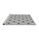 Sideview of Machine Washable Transitional Gray Rug, wshpat1274gry