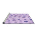 Sideview of Machine Washable Transitional Lilac Purple Rug, wshpat1275pur