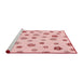 Sideview of Machine Washable Transitional Light Rose Pink Rug, wshpat1275rd