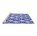 Sideview of Machine Washable Transitional Deep Periwinkle Purple Rug, wshpat1276blu