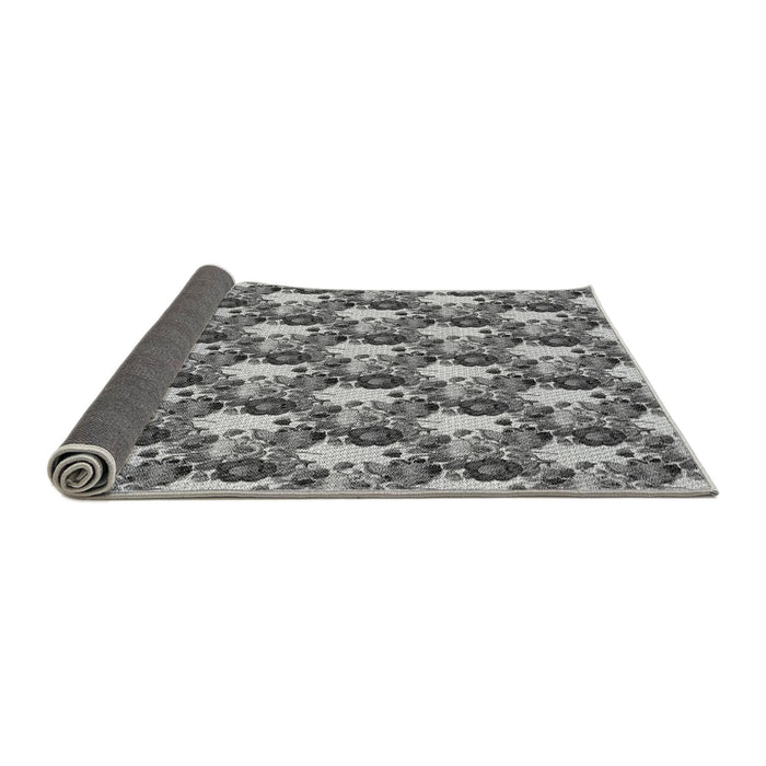 Thickness of Patterned Silver Gray Rug, pat1276gry