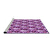 Sideview of Machine Washable Transitional Violet Purple Rug, wshpat1276pur