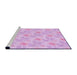 Sideview of Machine Washable Transitional Violet Purple Rug, wshpat1277pur