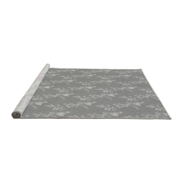 Sideview of Machine Washable Transitional Cloud Gray Rug, wshpat1278gry